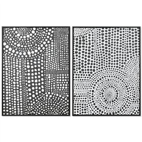 Cadre Home ESPRIT Blanc Noir Abstrait Moderne Laqué 60 x 3