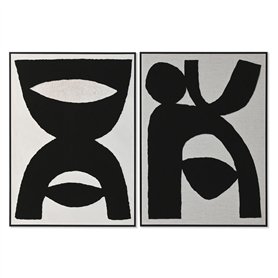Cadre Home ESPRIT Noir Beige Abstrait 103 x 4