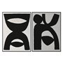 Cadre Home ESPRIT Noir Beige Abstrait 103 x 4
