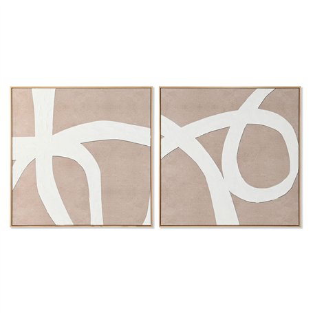 Cadre Home ESPRIT Blanc Beige Abstrait 103 x 4