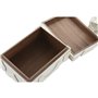 Boîte à bijoux Home ESPRIT Blanc Résine Os 18 x 13 x 7,5 cm (2 Pièces)