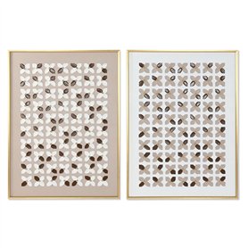 Cadre Home ESPRIT Blanc Beige Doré Moderne Urbaine 90 x 3
