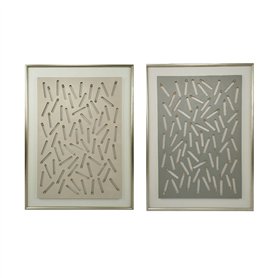 Cadre Home ESPRIT Vert Beige Doré Moderne Urbaine 90 x 3