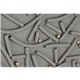 Cadre Home ESPRIT Blanc Beige Doré Moderne Urbaine 90 x 3,5 x 120 cm (2 Unités)