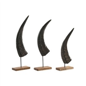 Figurine Décorative Home ESPRIT Noir Naturel 20 x 11 x 65 cm