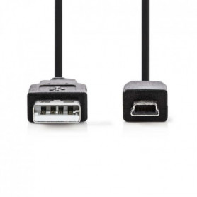 NEDIS USB 2.0 Cable - A Male - Mini 5-pin Male - 2.0 m - Noir 13,99 €