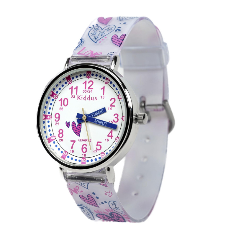 Kiddus Montre Bracelet Éducative pour Enfants. Analogique avec Exercices. Mécanisme en Quartz Japonais