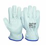 RuviGrab - Gant de travail en cuir de vache pleine fleur naturel - Gants de jardinage - Gants en cuir - Gants en cuir pour la co