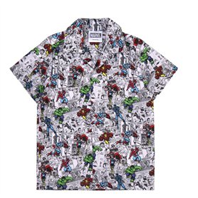CERDÁ LIFE'S LITTLE MOMENTS D'été 100 Chemise Manche Courte Enfant Garçon Fabriqué en Coton 100% et Portant la Licence Oficielle