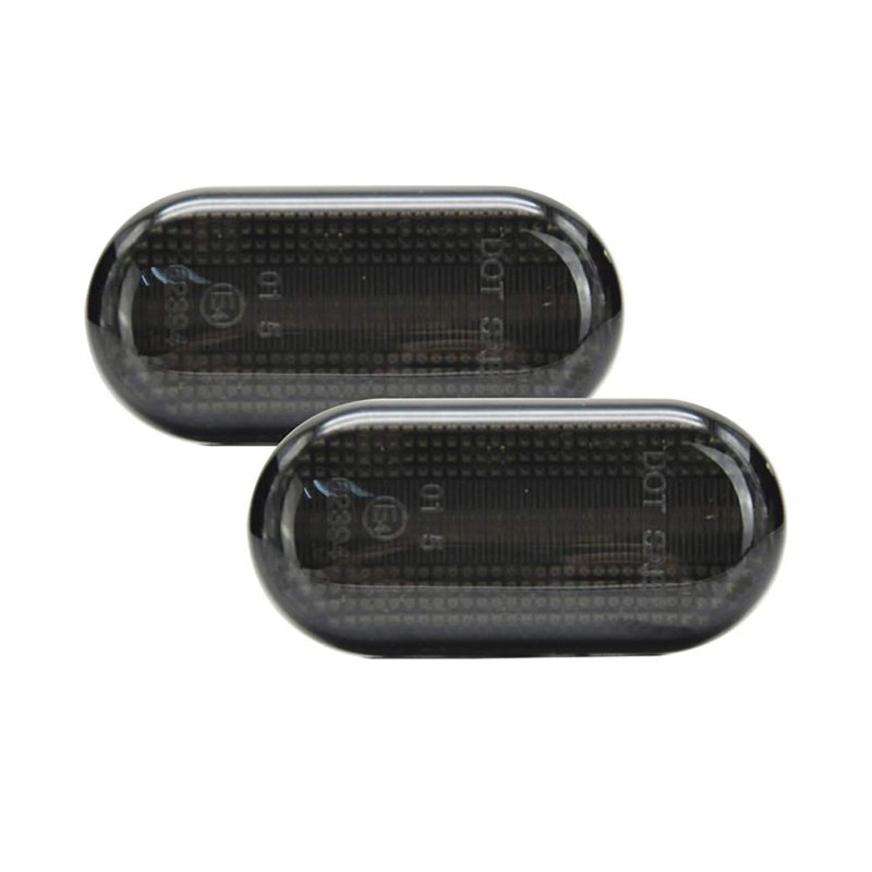 AUTO-STYLE Set de clignoteurs latérales LED compatible avec Renault Divers - Smoke - incl. Dynamic Running Light, Gris fumé