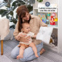 ODOXIA Couverture Etape Bébé en Français | Tapis Photo Rond Mois Garçon, Fille, Unisexe | Neutre | Cadeau Baby-Shower Personnali