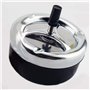 Cendriers Exterieur de Table Cendrier à Cigarette Rond en métal avec Plateau tournant, Noir Portable Cendriers
