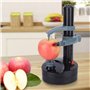 Eplucheur électrique de pommes de terre, Acier inoxydable ABS DC6V 0.5 A Eplucheur électrique avec mise hors tension automatique
