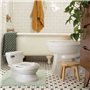 INGENUITY Mini Toilette enfant avec Réducteur de Toilette inclus, Chasse d'eau musicale et rangement lingette intégré blanc