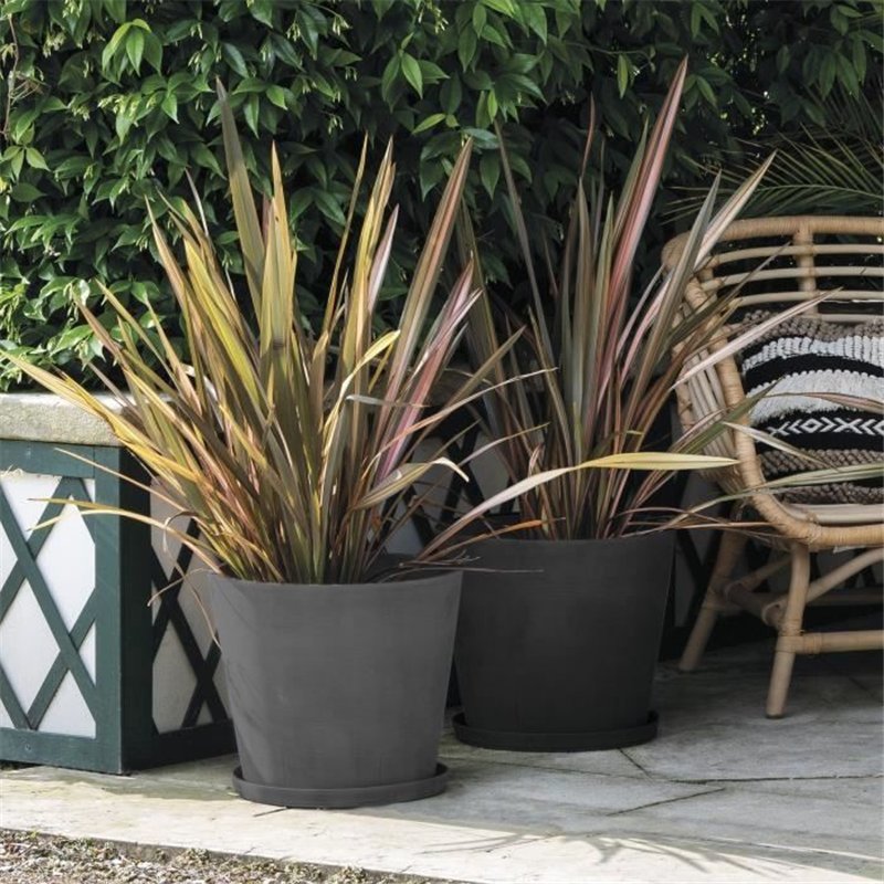 Image secondaire de Pot de fleurs - DEROMA - Origin - 24 L - Gris