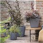 Pot de fleurs carré - DEROMA - Origin - 12 L - Gris
