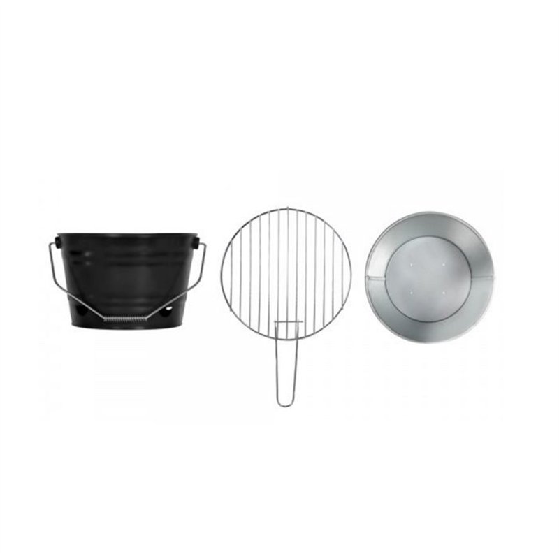 Image secondaire de Barbecue a charbon portable - LIVOO - DOC327N - Inox - Surface de cuisson ø27 cm - Hauteur 24 cm