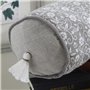 Coussin Polochon - TODAY - CHARME - Imprimé Gris foncé Capucine - 45 x 15 cm
