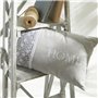 Coussin - TODAY - CHARME - Imprimé x Chambray x Broderie Capucine - 30 x 50 cm