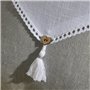 Coussin - TODAY - CHARME - Slub x Chambray x Pompon Capucune - 40 x 40 cm