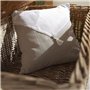 Coussin - TODAY - CHARME - Slub x Chambray x Pompon Berenice - 40 x 40 cm
