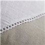 Coussin - TODAY - CHARME - Slub x Chambray x Pompon Berenice - 40 x 40 cm