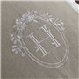 Coussin - TODAY - CHARME - Slub x Chambray x Broderie Berenice - 40 x 40 cm