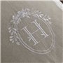 Coussin - TODAY - CHARME - Slub x Chambray x Broderie Berenice - 40 x 40 cm