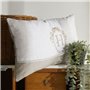 Coussin - TODAY - CHARME - Imprimé x Chambray x Broderie Berenice - 30 x 50 cm