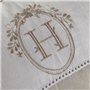 Coussin - TODAY - CHARME - Imprimé x Chambray x Broderie Berenice - 30 x 50 cm