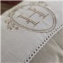 Coussin - TODAY - CHARME - Imprimé x Chambray x Broderie Berenice - 30 x 50 cm