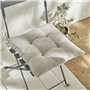 Assise matelassée - TODAY - CHARME - Chambray x Petite Broderie Berenice - 40 x 40 cm
