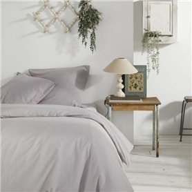 Housse de couette - TODAY - CHARME - Chambray - Gris clair Constance - 240 x 220 cm