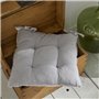 Assise matelassée - TODAY - CHARME - Chambray x Petite Broderie Constance - 40 x 40 cm