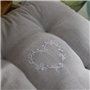 Assise matelassée - TODAY - CHARME - Chambray x Petite Broderie Constance - 40 x 40 cm