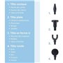 Pistolet massant - LITTLE BALANCE - Sport Relax - 6 vitesses - 4 tetes - Noir