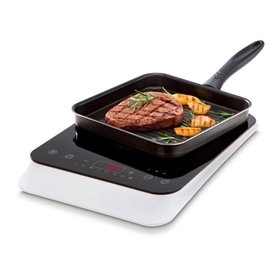 Plaque Induction Posable - MEDION MD18490 - 1 Foyer - 2000W - 60/240°C - 8 Programmes - L 29 x P 36 x H 6 cm - Blanc/Noir