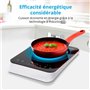 Plaque Induction Posable - MEDION MD18490 - 1 Foyer - 2000W - 60/240°C - 8 Programmes - L 29 x P 36 x H 6 cm - Blanc/Noir