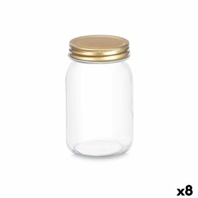 Bocal Vivalto CWDH03-8PK Transparent Doré 500 ml (8 Unités)