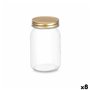 Bocal Vivalto CWDH03-8PK Transparent Doré 500 ml (8 Unités)