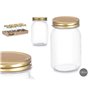 Bocal Vivalto CWDH03-8PK Transparent Doré 500 ml (8 Unités)