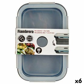 Boîte à lunch Kinvara CH19130-2 Gris Transparent ABS 800 ml (6 Unités)