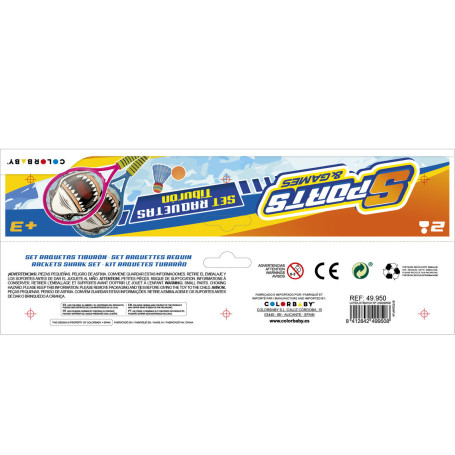 Ensemble de Raquettes Colorbaby 22 x 48 x 1