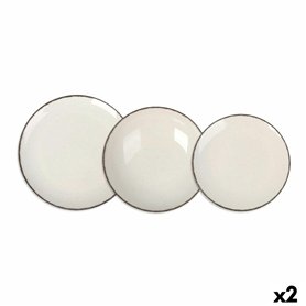 Assiettes La Mediterránea Anllo Blanc 12 Pièces (2 Unités)