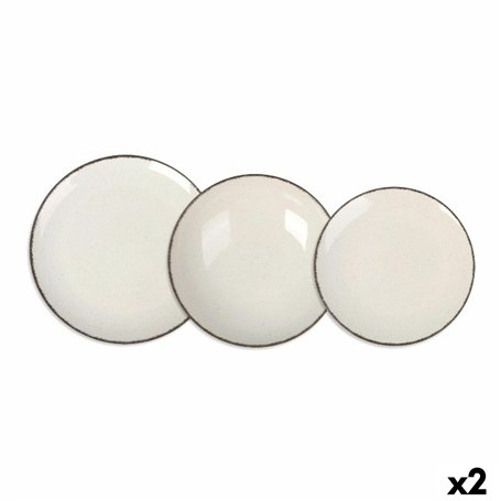 Assiettes La Mediterránea Anllo Blanc 12 Pièces (2 Unités)