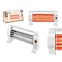 Radiateur halogène électrique Argon W-HH1231 Blanc 1200 W (8 Unités)