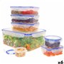 Ensemble de contenants de cuisine hermétiques empilables Max Home 29 x 12 x 20 cm 6 Unités