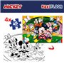 Set de 4 Puzzles Mickey Mouse 35 x 1,5 x 25 cm 48 Pièces (6 Unités)