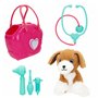 Jouet Peluche Colorbaby Tissu Peluche Plastique 10 x 17 x 9 cm (6 Unités)