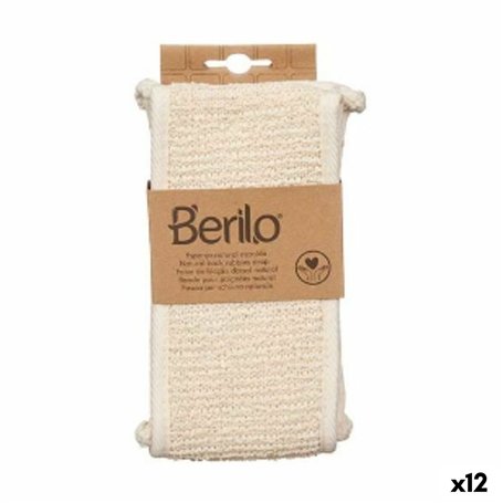 Éponge de Massage Berilo B7081-16 Blanc Beige (12 Unités)